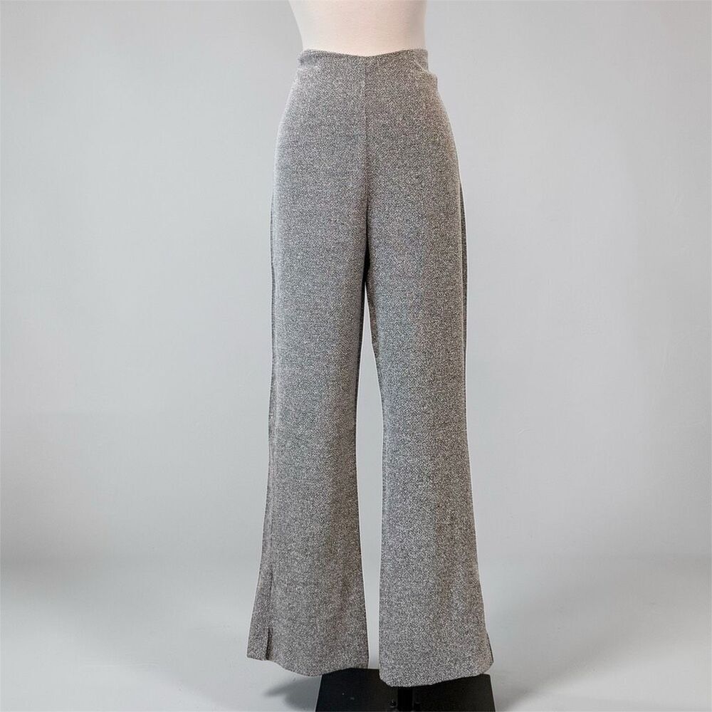 All That Jazz High Waisted Marled Grey Dress Pants Straight Flare VTG
